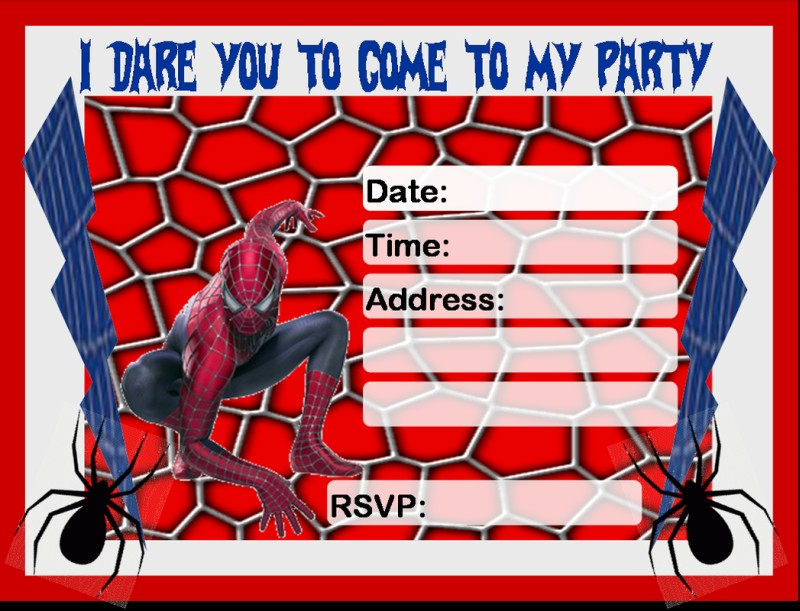 Free Spiderman Party Invitation Invitations Online