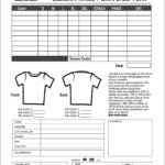 Free T Shirt Order Form Template Download Order Form