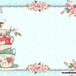 FREE Vintage Tea Party Baby Shower Invitations Convite
