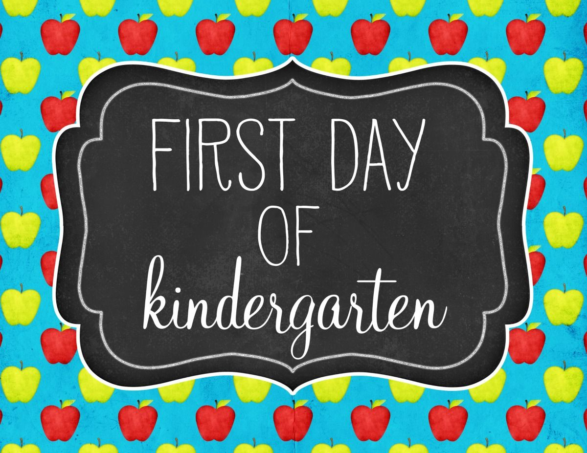  freeprintable First Day Of Kindergarten Sign Our Knight 