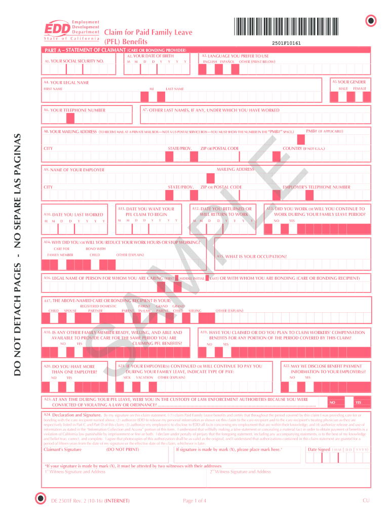 Full Form De 2501 Printable 2020 Fill And Sign Printable 