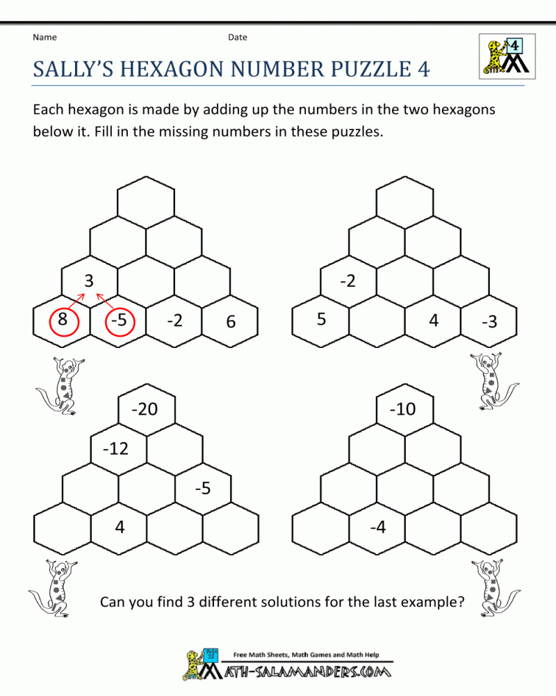 Fun Printable Math Worksheets For 7th Grade Math 