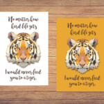 Funny Anniversary Card Tiger Printable Card Funny