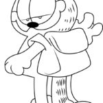 Garfield Looking You Coloring Page For Kids Free