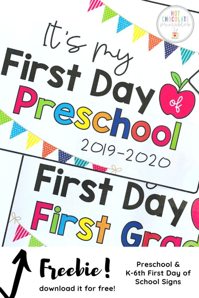 Get Ready For Your Kids First Day Of School With This Free 