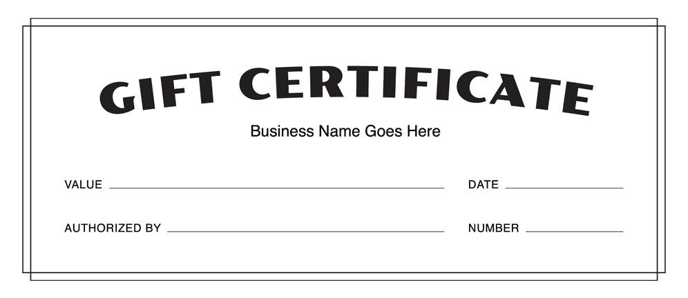 Gift Certificate Templates Download Free Gift 