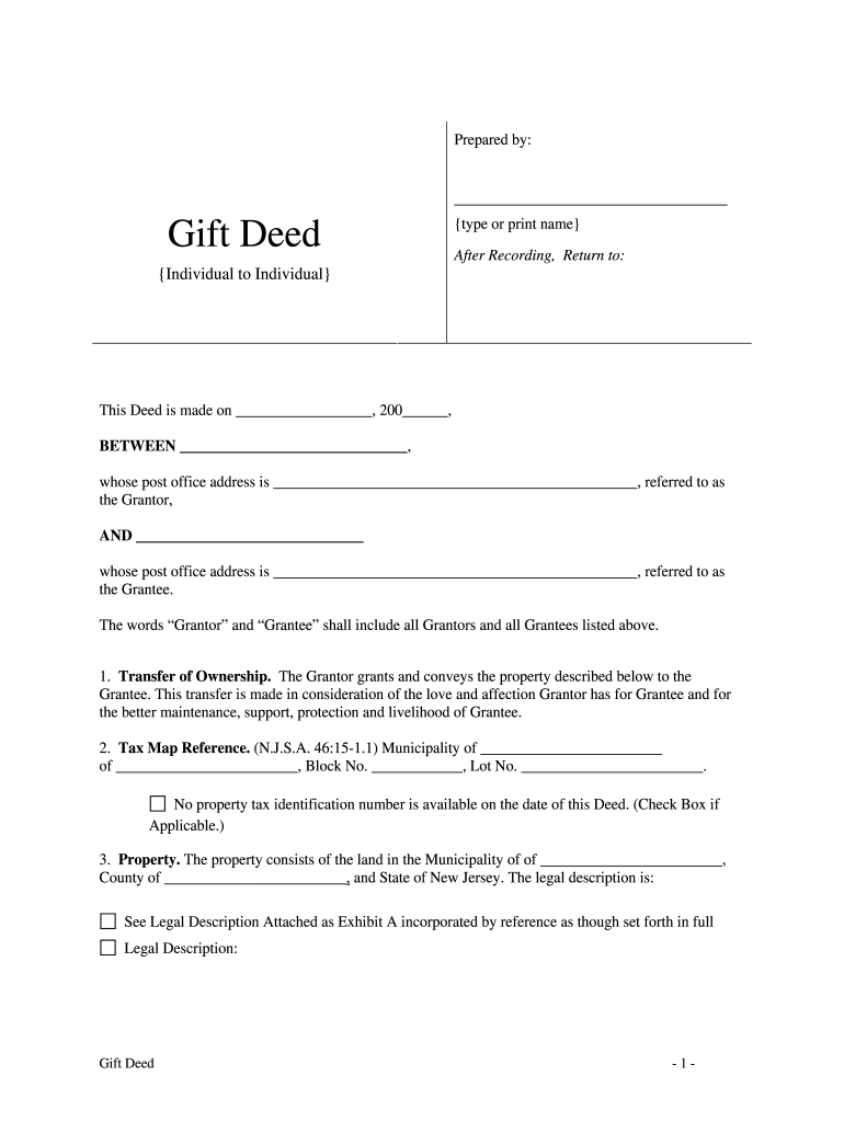 Gift Deed Fill Out And Sign Printable PDF Template SignNow