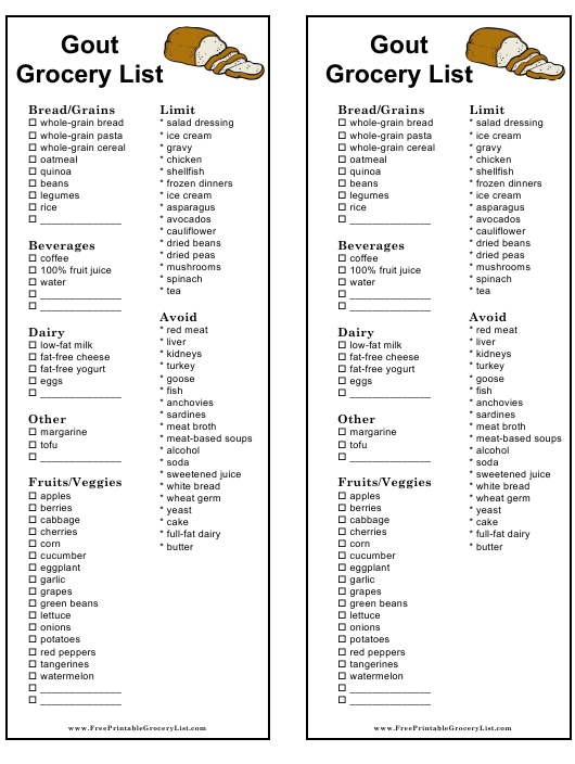 Printable Gout Food List Pdf NewFreePrintable printable-gout-food-list-pdf-newfreeprintable