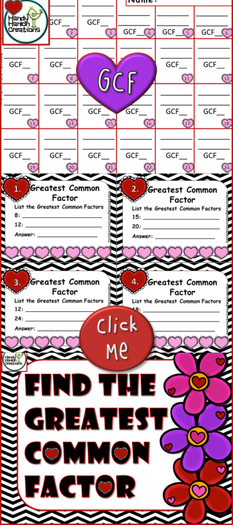 Greatest Common Factor 4th Grade Game Greatest Common 