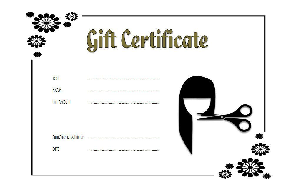 Hair Salon Gift Certificate Template FREE Printable 5 