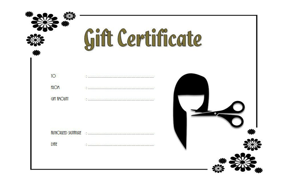 Hair Salon Gift Certificate Template FREE Printable 5