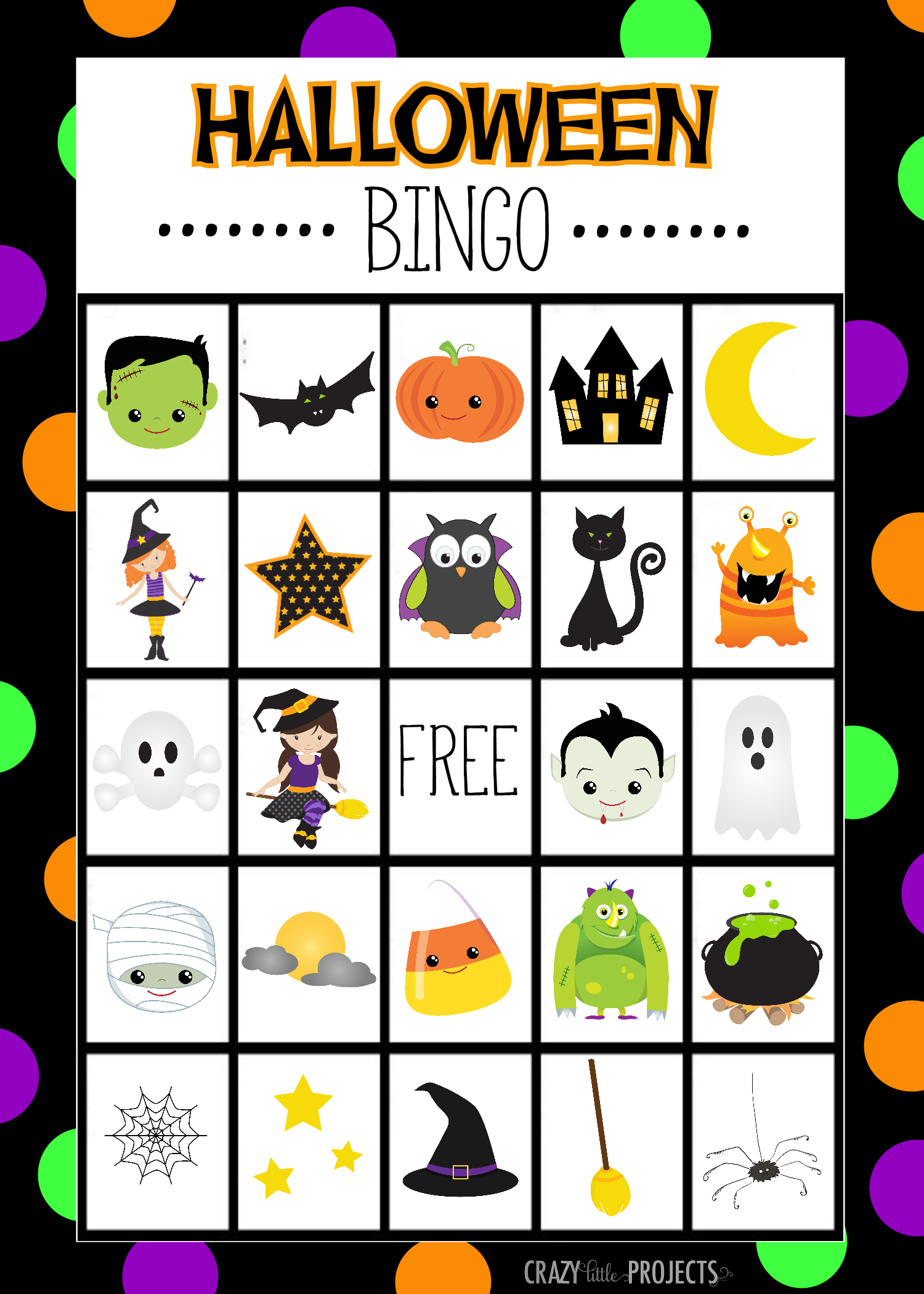 Halloween Bingo Printable Cards Printable Bingo Cards