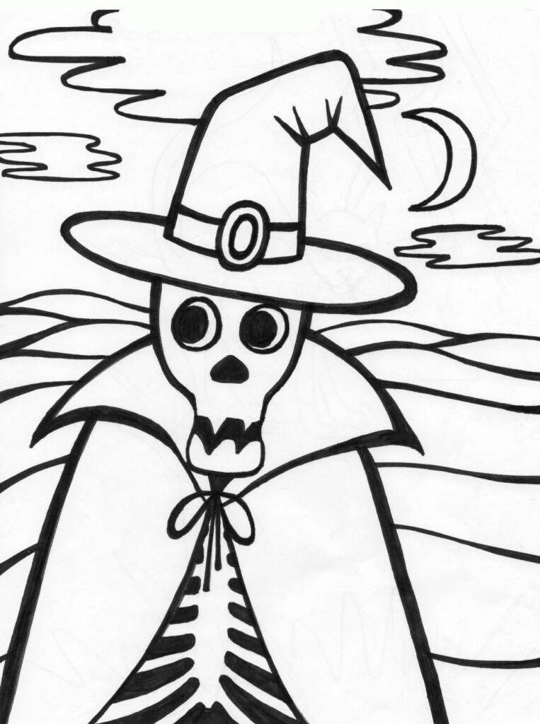 Halloween Coloring Pages Halloween Skeleton Coloring 