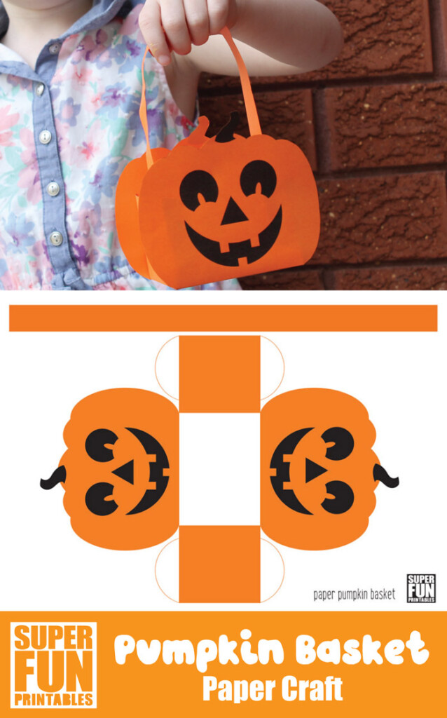 Halloween Paper Pumpkin Basket Printable The Craft Train