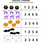 Halloween Preschool Worksheet For Counting Practice