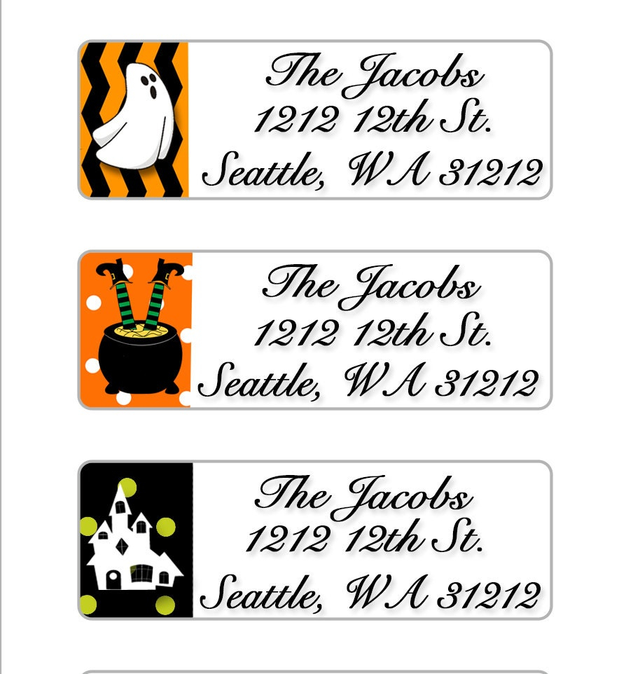 Halloween Return Address Labels Envelope Seals Halloween