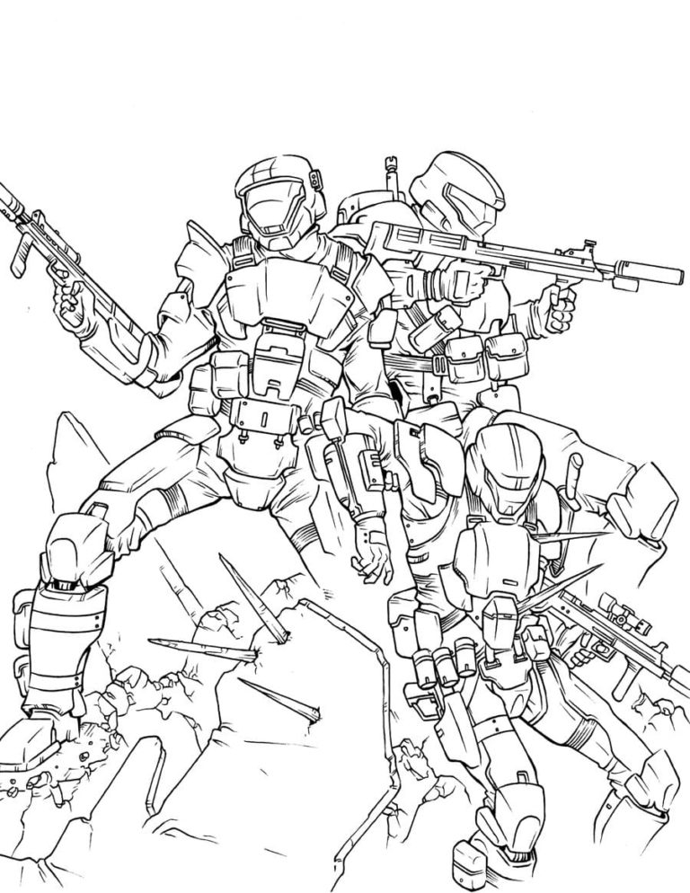 Halo Coloring Pages 90 Printable Coloring Pages