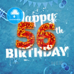 Happy 56th Birthday Card With Beautiful Details