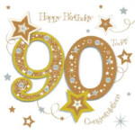 Happy 90th Birthday Greeting Card By Talking Pictures