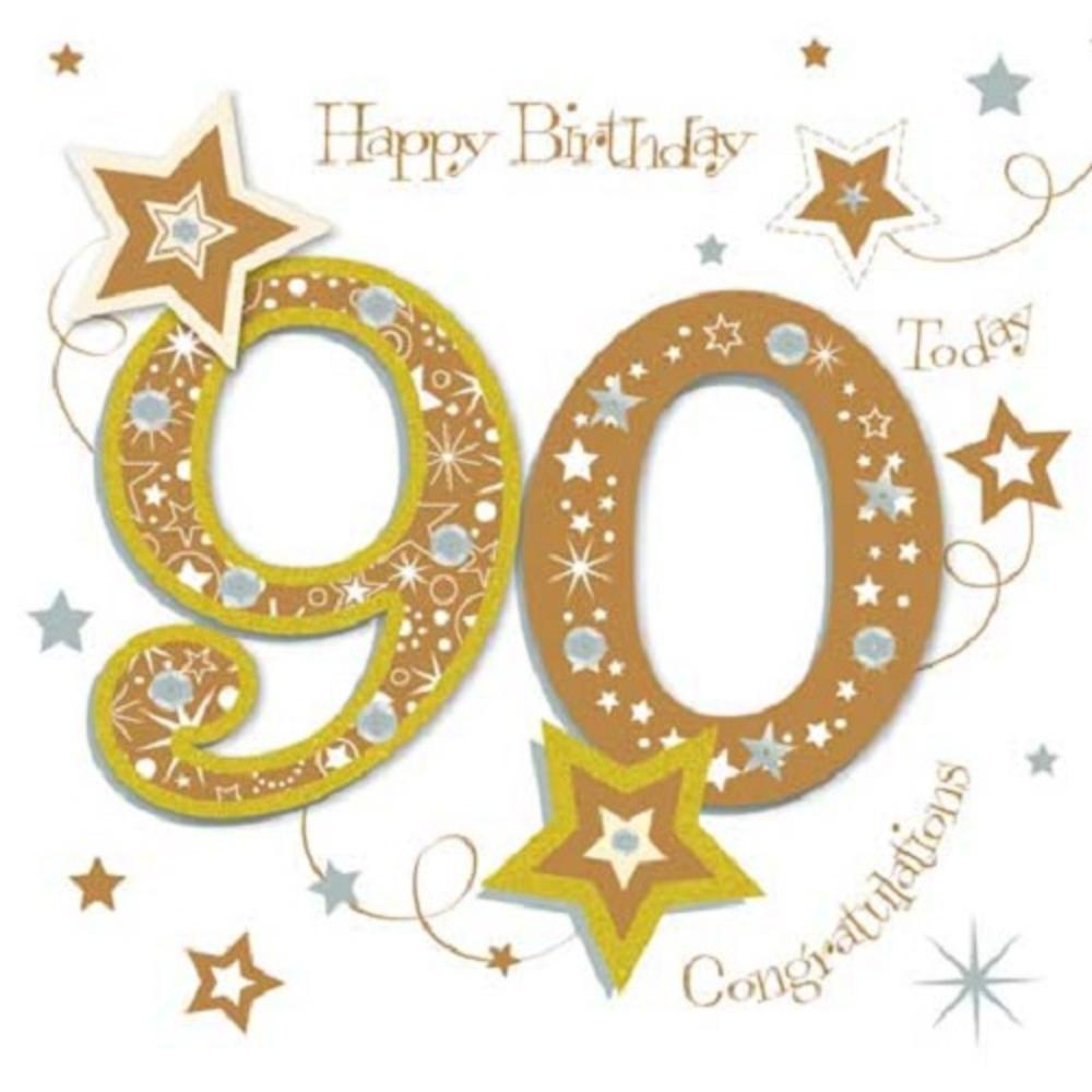 Happy 90th Birthday Greeting Card By Talking Pictures 