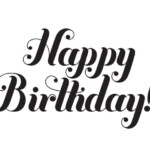 Happy Birthday Black And White Happy Birthday Font