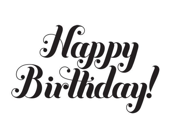 Happy Birthday Black And White Happy Birthday Font 