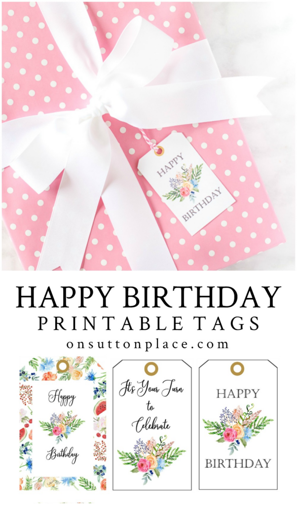 Happy Birthday Free Printable Gift Tags Birthday Tags 