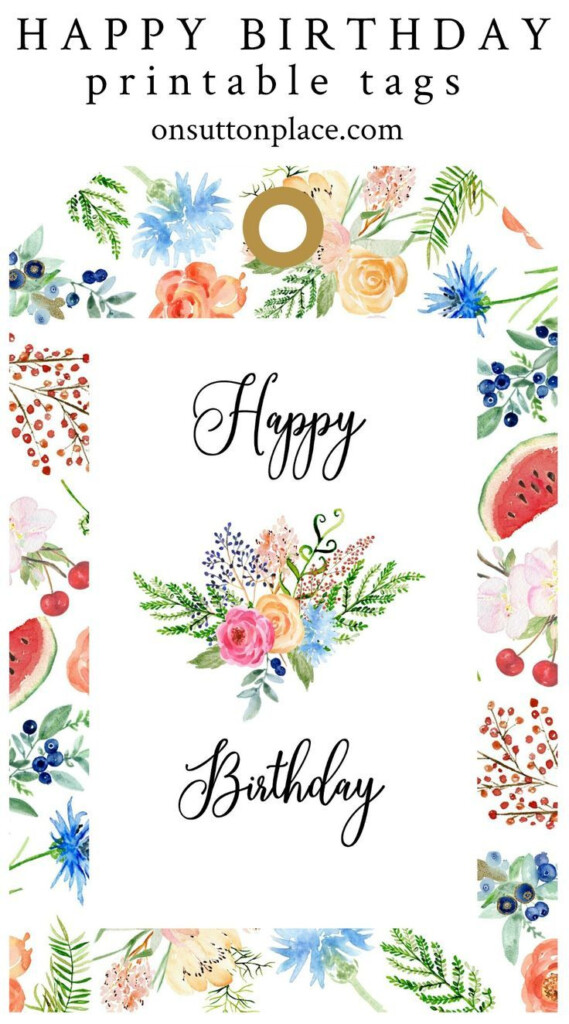 Happy Birthday Free Printable Gift Tags Happy Birthday 