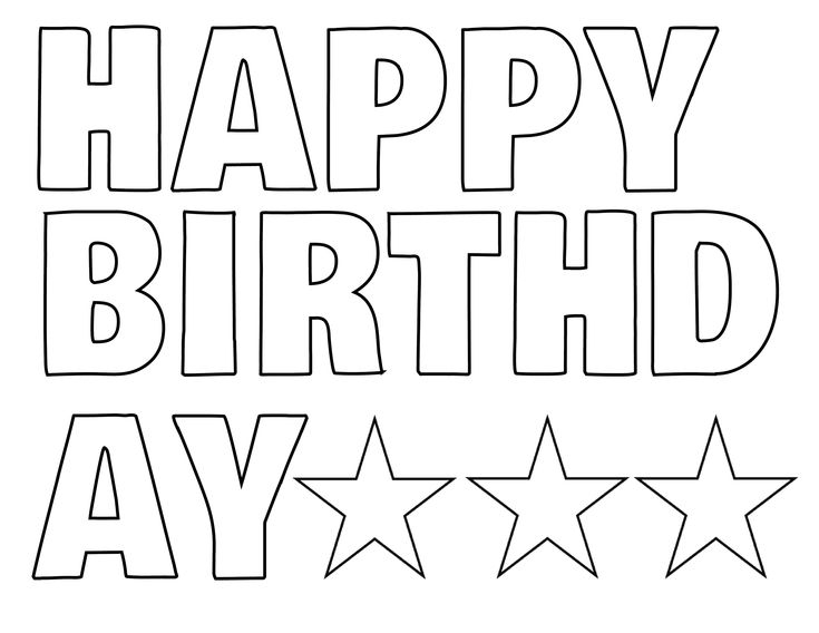 Happy Birthday Letters Birthday Banner Template Happy