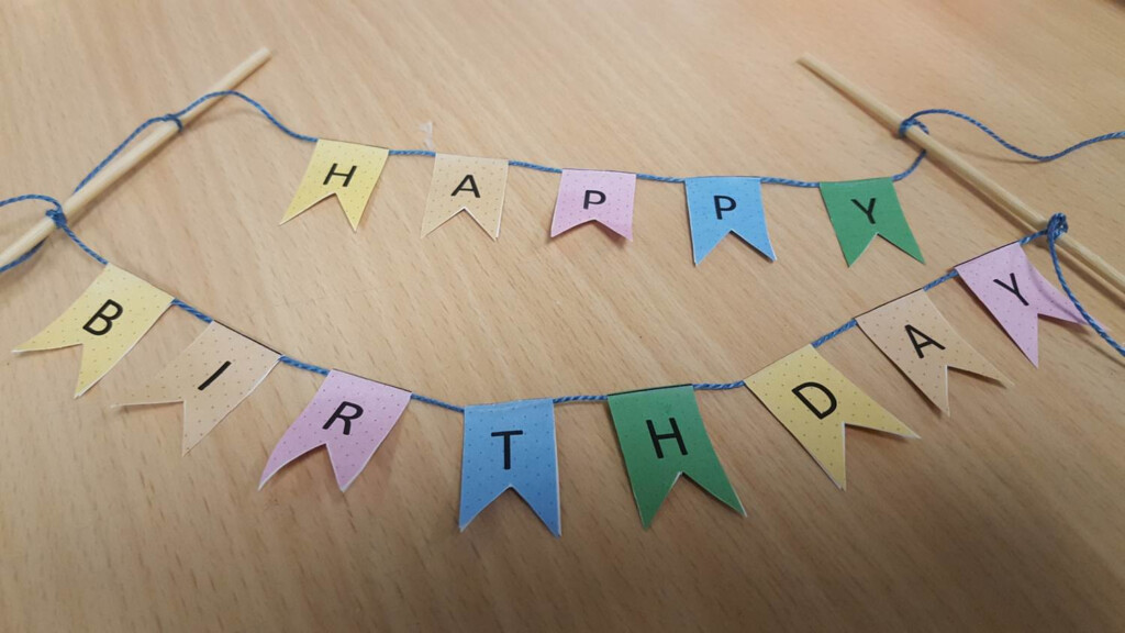 Happy Birthday Mini Banner cake Banner free Printable 