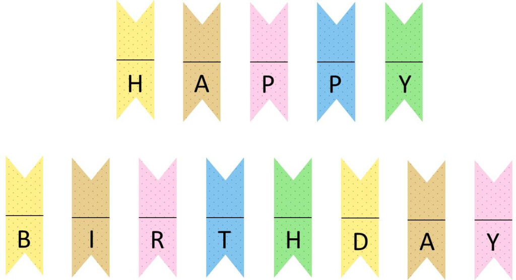 Happy Birthday Mini Banner cake Banner free Printable 