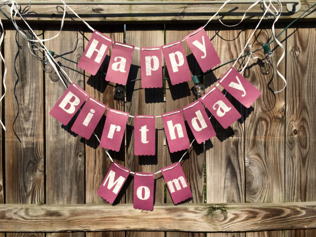 Happy Birthday Mom Banner Custom Banners Too