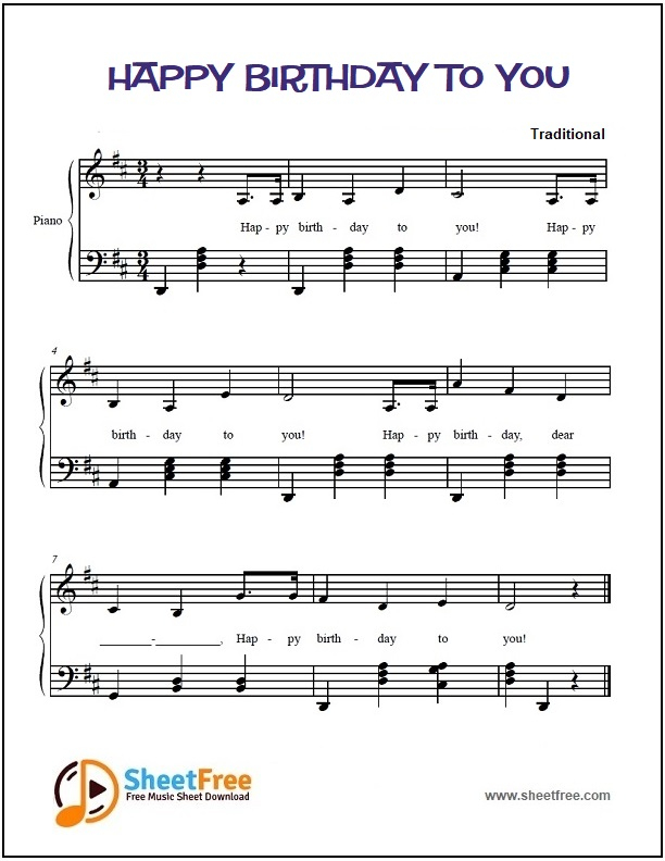 Free Printable Sheet Music For Piano Happy Birthday NewFreePrintable free-printable-sheet-music-for-piano-happy-birthday-newfreeprintable