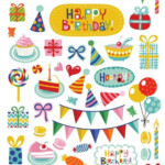 Happy Birthday Stickers By Helen Dardik Pegatinas