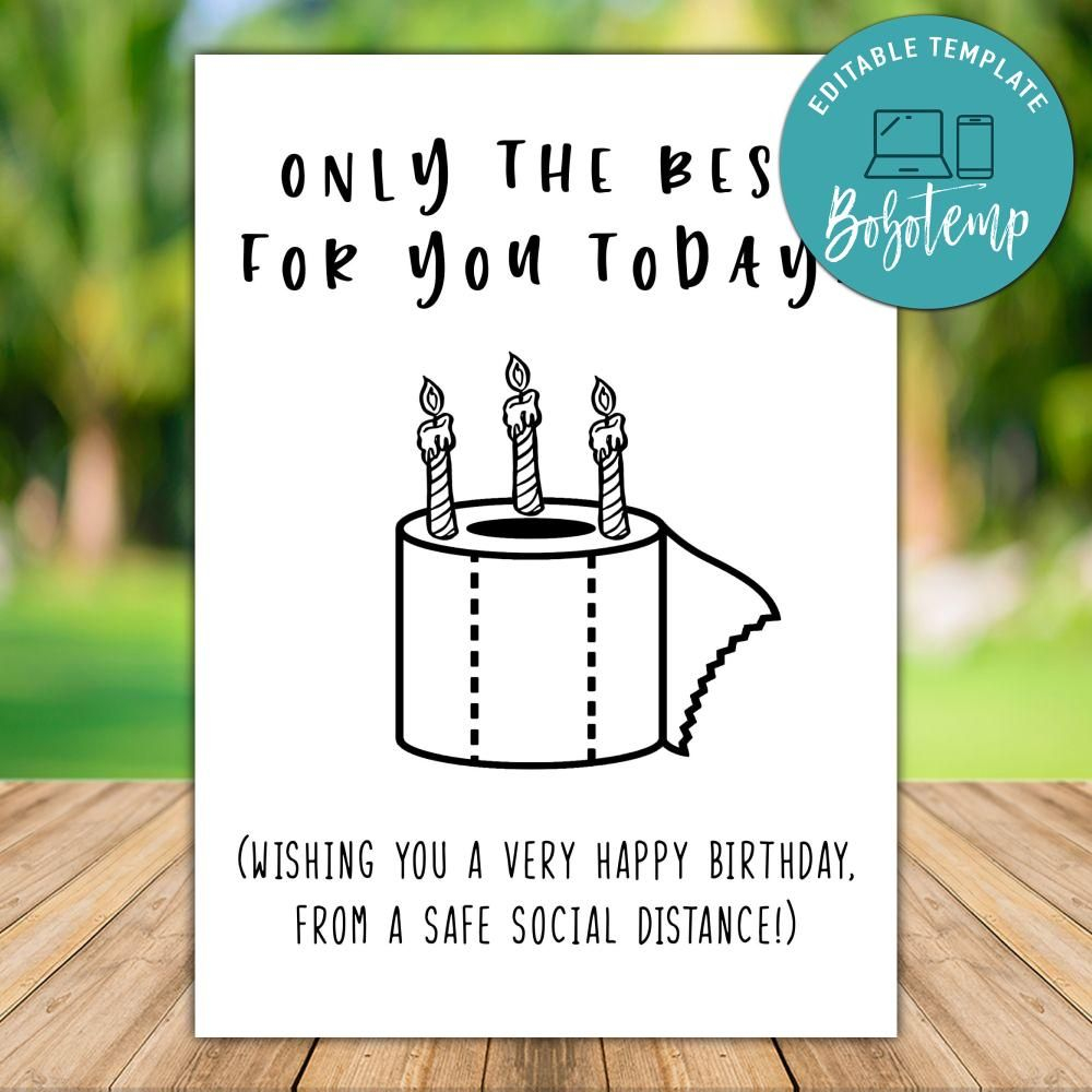 Happy Birthday Wishes During Quarantine Time Card 