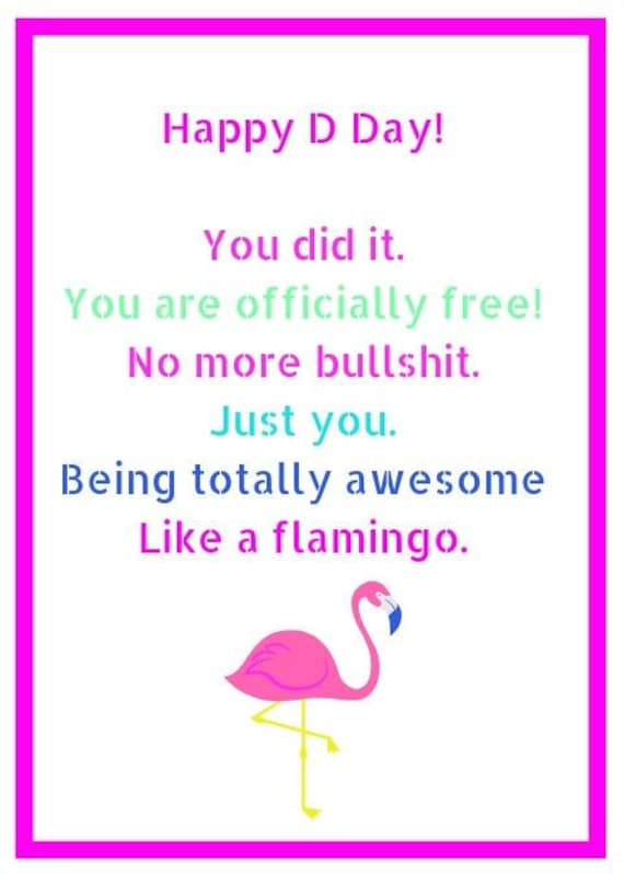 Happy Divorce Day Printable Card Instant Download Quirky