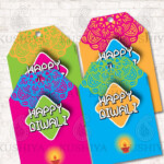 Happy Diwali Colourful Favour Tags Gift Tags Printable Etsy