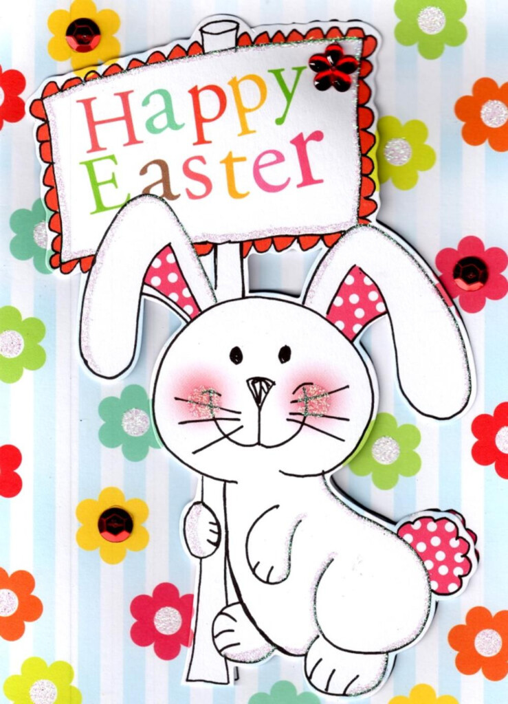 Happy Easter Cute Easter Bunny Card Cards