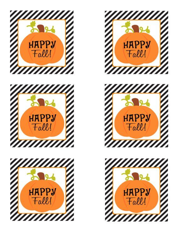 Happy Fall Tag Fall Tag Fall Gift Tag Happy Fall Gift Tag 