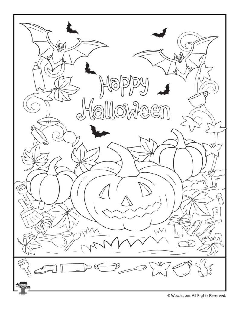 Happy Halloween Hidden Pictures Activity Page Woo Jr 