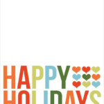 Happy Holidays Filler Card Printable For Project Life