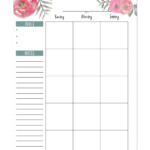 Happy Planner Free Printable Pages Floral Paper Trail