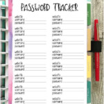 Happy Planner Printable Bullet Journal Password Tracker Etsy