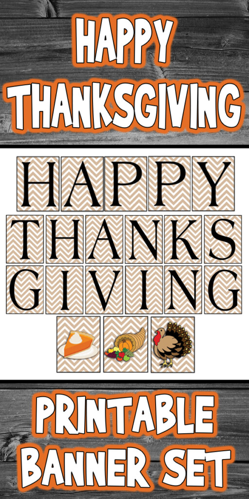 Happy Thanksgiving Printable Banner Set Woo Jr Kids 