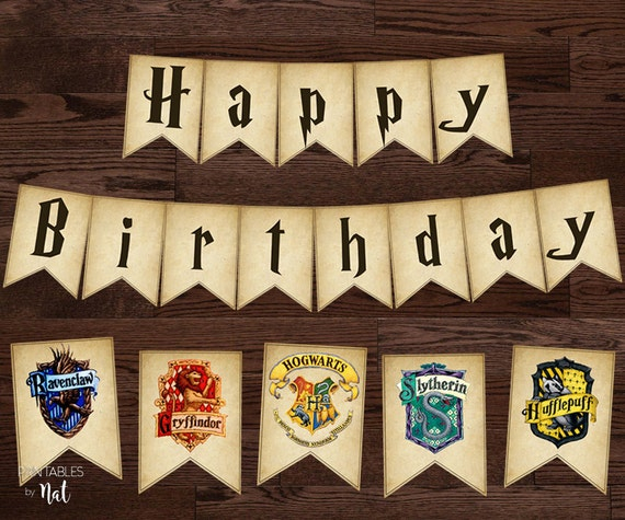 Happy Birthday Banner Printable Harry Potter - NewFreePrintable.net