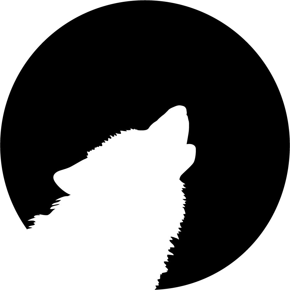 Howling At The Moon Wolf Wall Decal Wolf Stencil Wolf 