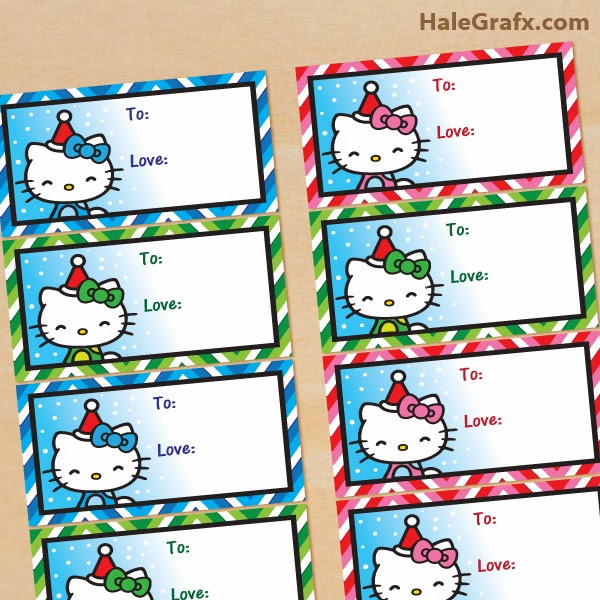 I Love Kawaii Free Printable Christmas Hello Kitty Gift Tags