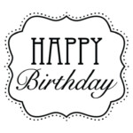 Image Result For Black And White Happy Birthday Happy