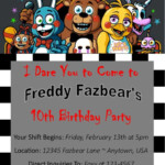 Image Result For Five Nights At Freddy s Invitation