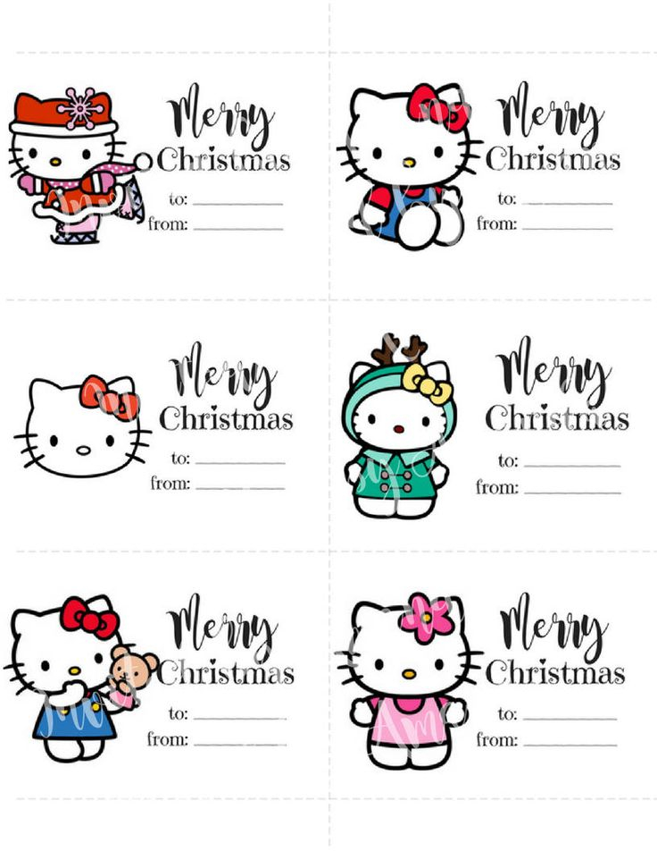 Instant Download No Limit Hello Kitty Gift Tags 